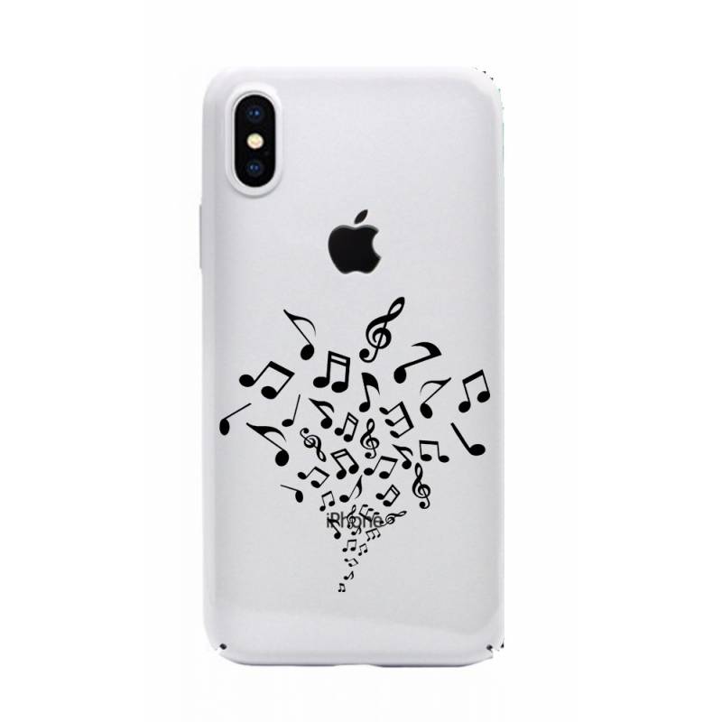 Coque transparente Iphone XS note musique