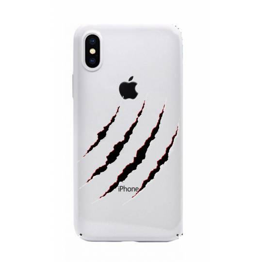 Coque transparente Iphone XS griffure
