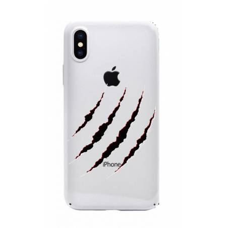 Coque transparente Iphone XS griffure