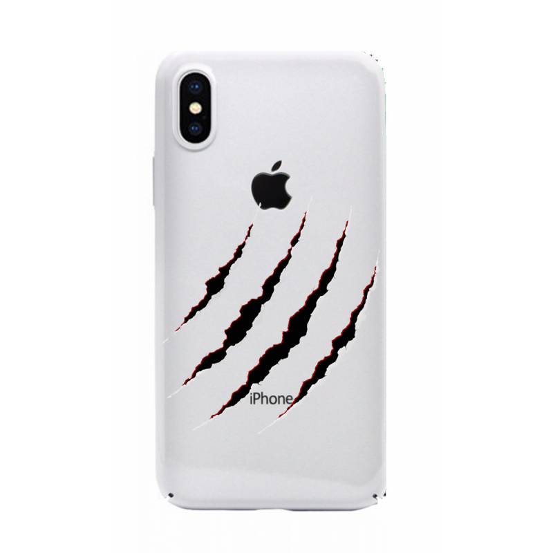 Coque transparente Iphone XS griffure