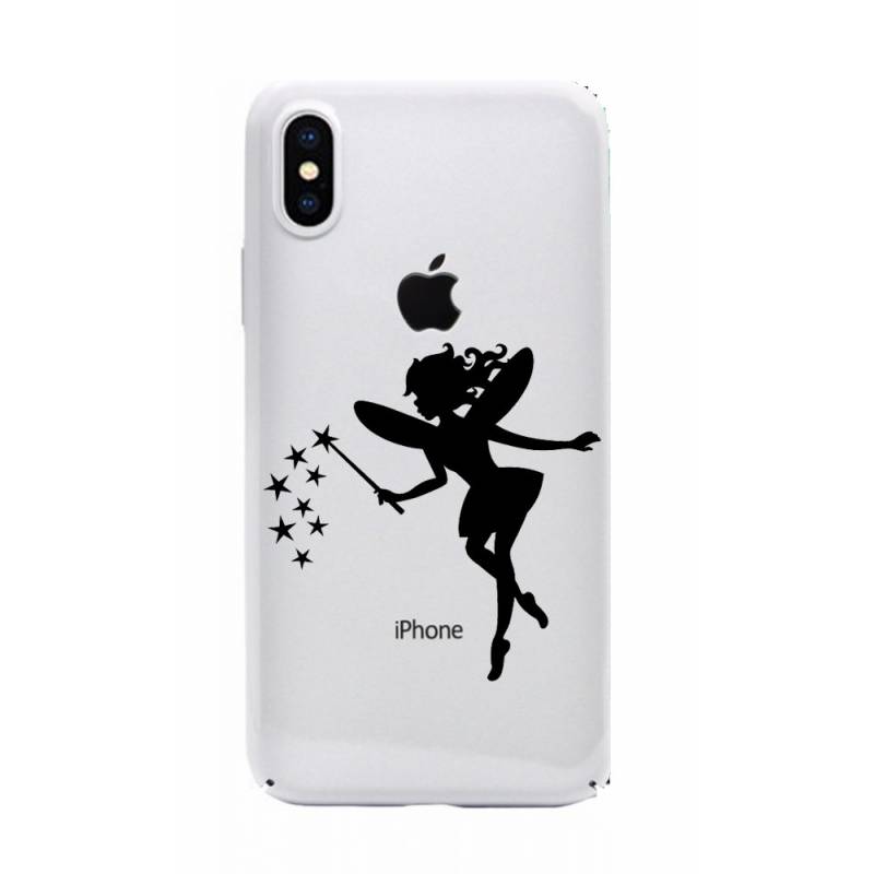 Coque transparente Iphone XS magique fee noir