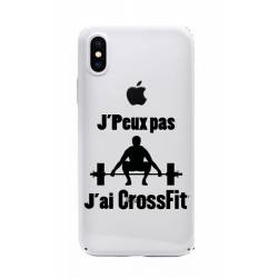 Coque transparente Iphone XS jpeux pas jai crossfit