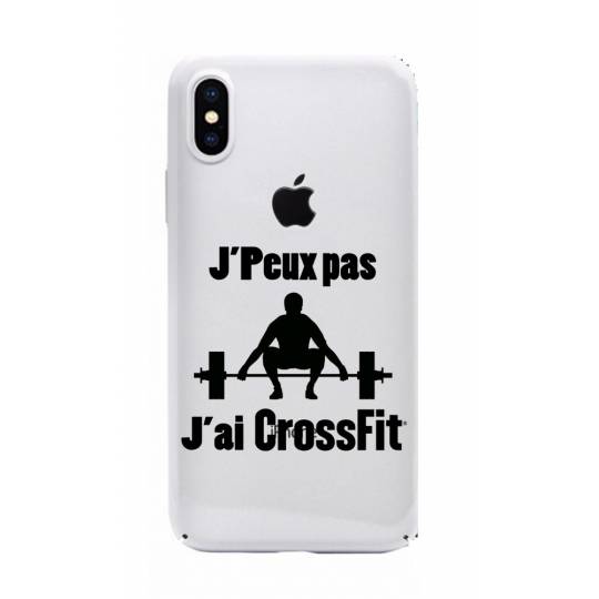 Coque transparente Iphone XS jpeux pas jai crossfit