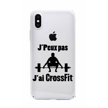 Coque transparente Iphone XS jpeux pas jai crossfit