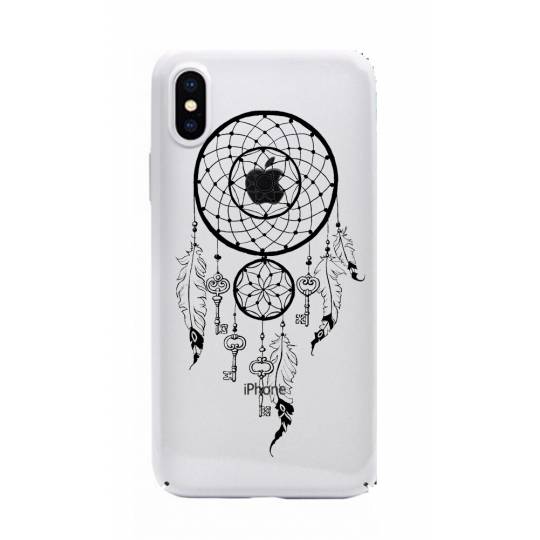 Coque transparente Iphone XS feminine attrape reve cle