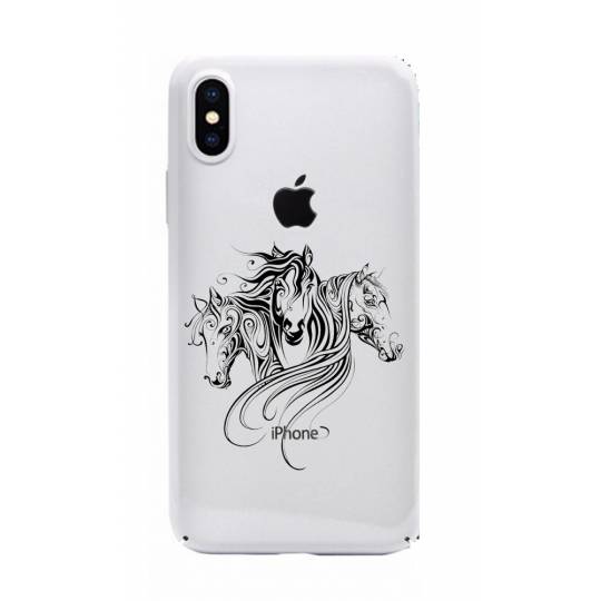Coque transparente Iphone XS chevaux