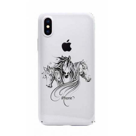 Coque transparente Iphone XS chevaux