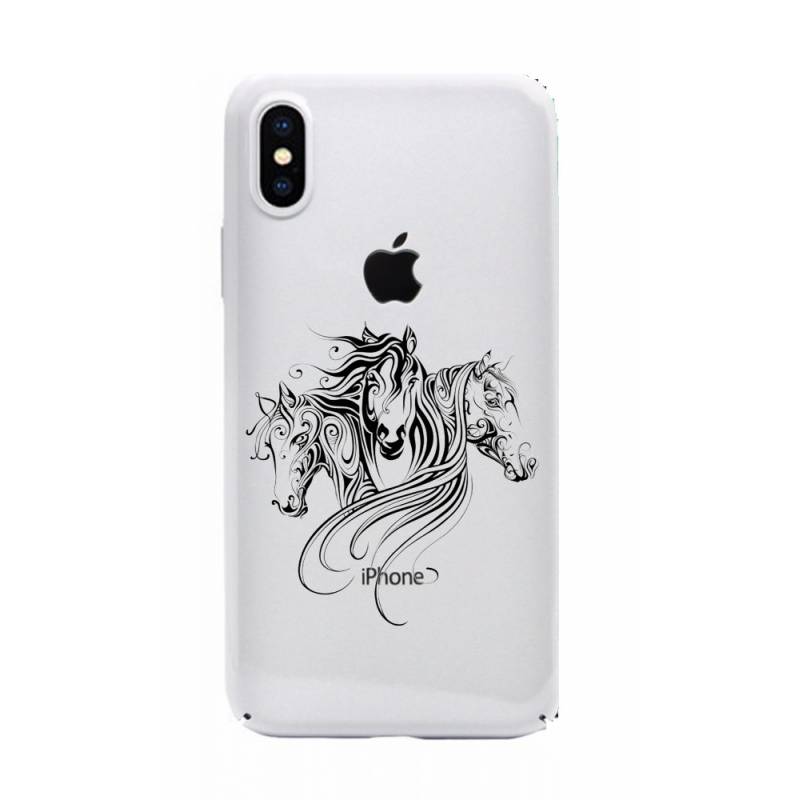 Coque transparente Iphone XS chevaux