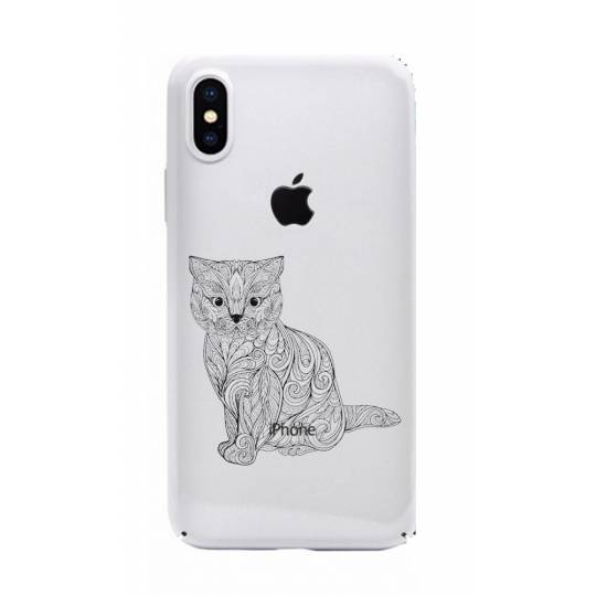 Coque transparente Iphone XS chat