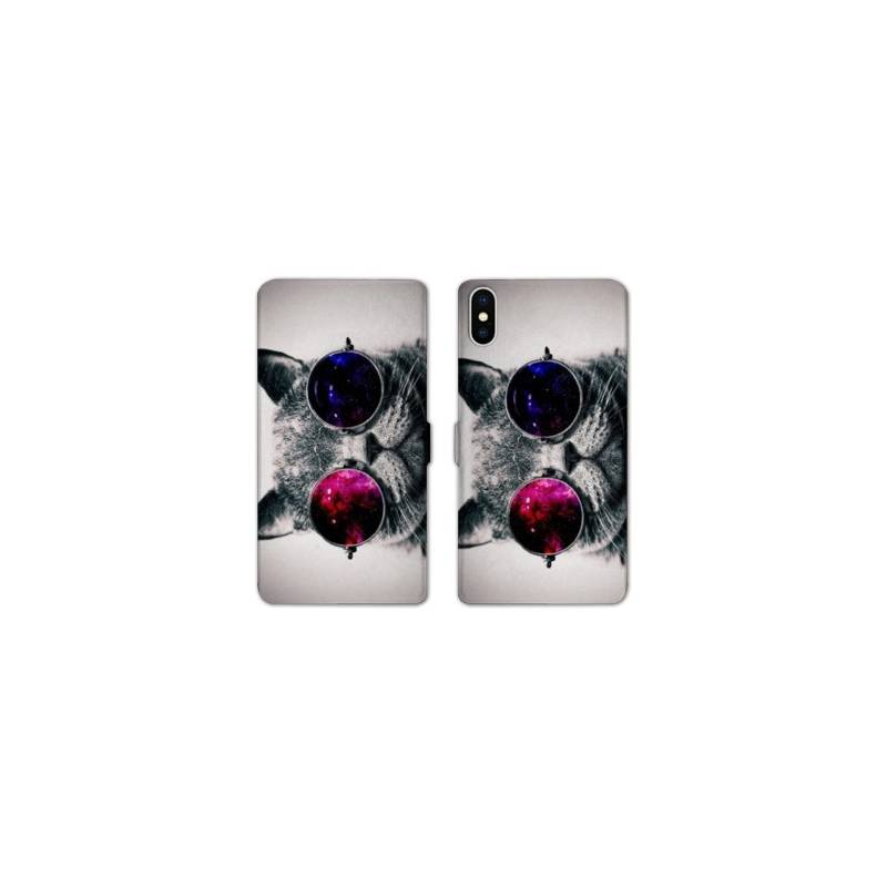 RV Housse cuir portefeuille Iphone XS animaux 2