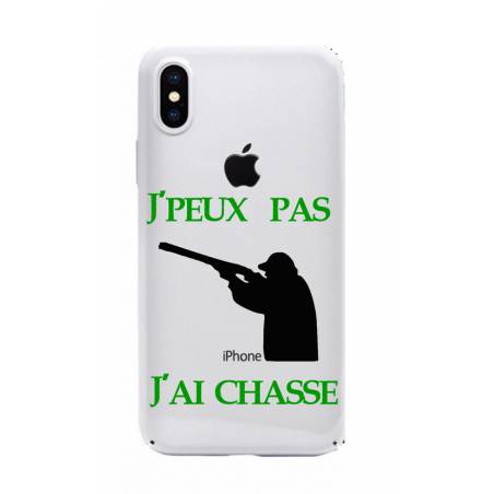 Coque transparente Iphone XS Max jpeux pas jai chasse