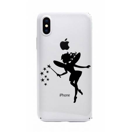Coque transparente Iphone XS Max magique fee noir
