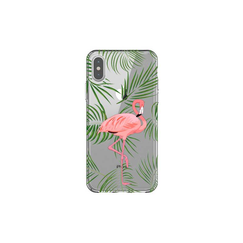 Coque transparente Iphone XS Max Flamant Rose