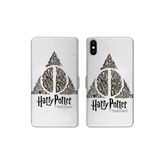 RV Housse cuir portefeuille Iphone XS Max WB License harry potter pattern