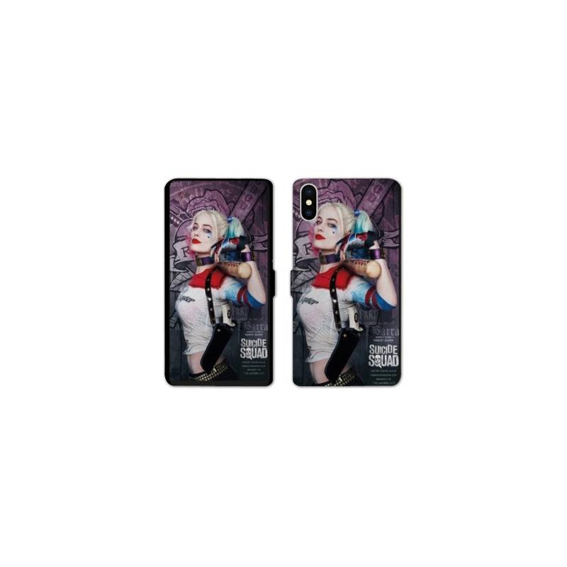 RV Housse cuir portefeuille Iphone XS Max Harley Quinn
