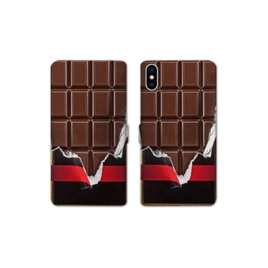 RV Housse cuir portefeuille Iphone XS Max Trompe oeil