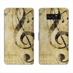 RV Housse cuir portefeuille Samsung Galaxy S10 Musique