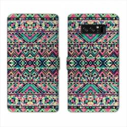 RV Housse cuir portefeuille Samsung Galaxy S10 motifs Aztec azteque