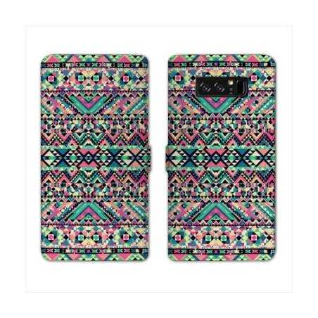 RV Housse cuir portefeuille Samsung Galaxy S10 motifs Aztec azteque