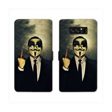 RV Housse cuir portefeuille Samsung Galaxy S10 Anonymous