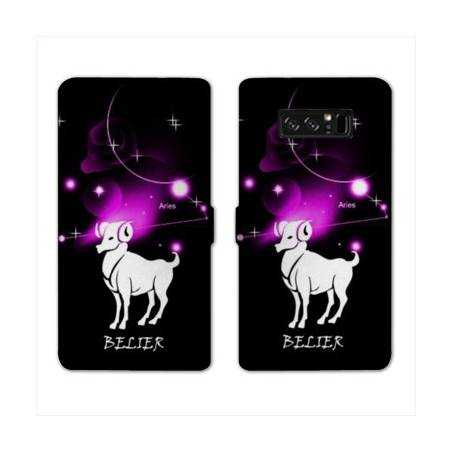 RV Housse cuir portefeuille Samsung Galaxy S10 signe zodiaque