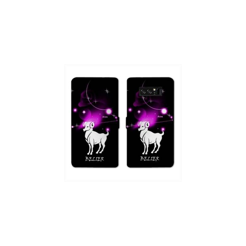 RV Housse cuir portefeuille Samsung Galaxy S10 signe zodiaque