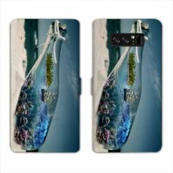 RV Housse cuir portefeuille Samsung Galaxy S10 Mer