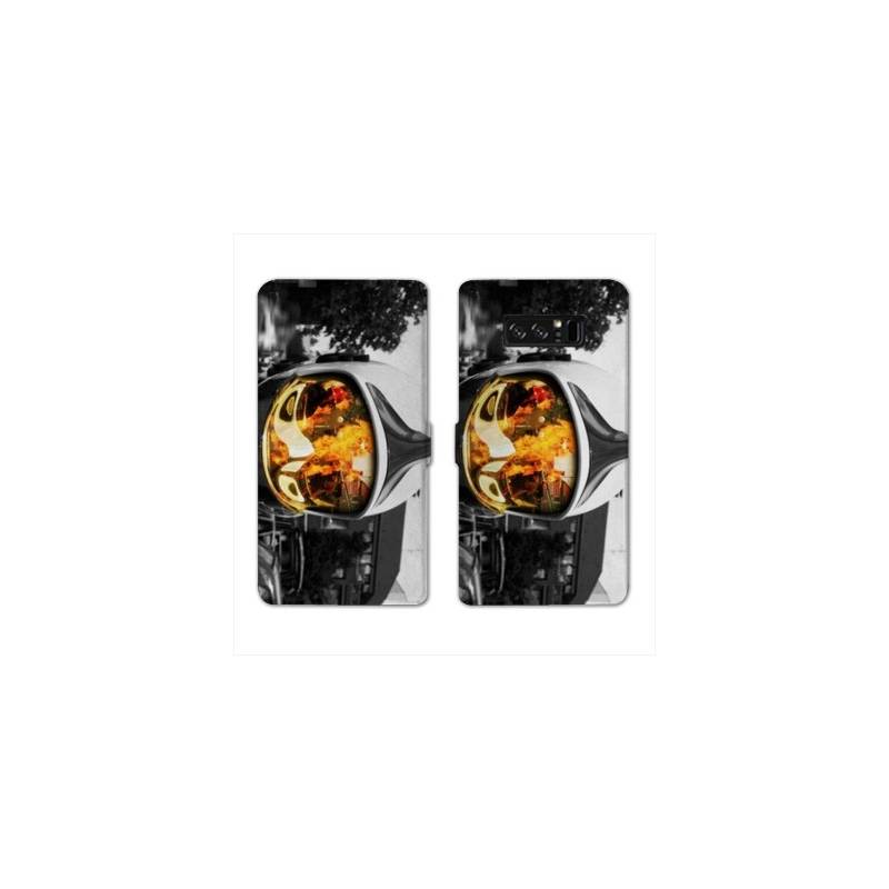 RV Housse cuir portefeuille Samsung Galaxy S10 pompier police