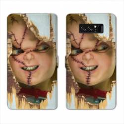 RV Housse cuir portefeuille Samsung Galaxy S10 Horreur