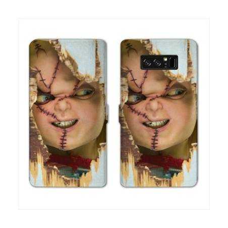 RV Housse cuir portefeuille Samsung Galaxy S10 Horreur