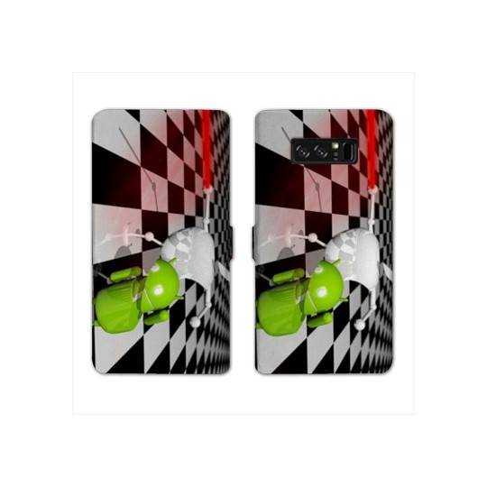 RV Housse cuir portefeuille Samsung Galaxy S10 apple vs android