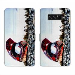 RV Housse cuir portefeuille Samsung Galaxy S10 Moto