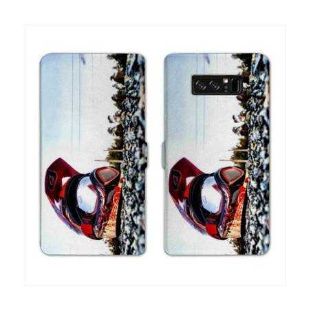 RV Housse cuir portefeuille Samsung Galaxy S10 Moto