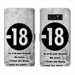 RV Housse cuir portefeuille Samsung Galaxy S10 Humour