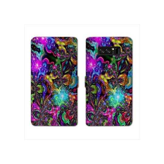 RV Housse cuir portefeuille Samsung Galaxy S10 Psychedelic