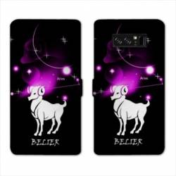 RV Housse cuir portefeuille Samsung Galaxy S10 PLUS signe zodiaque