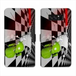 RV Housse cuir portefeuille Samsung Galaxy S10 PLUS apple vs android