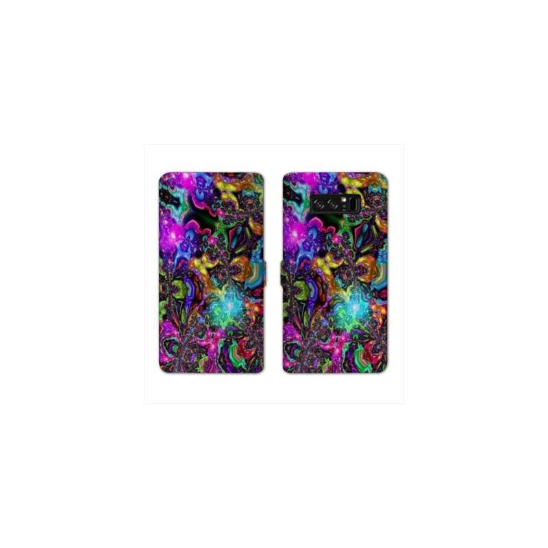 RV Housse cuir portefeuille Samsung Galaxy S10 LITE Psychedelic