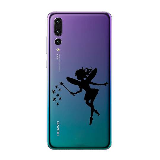 Coque transparente Huawei P30 Pro magique fee noir