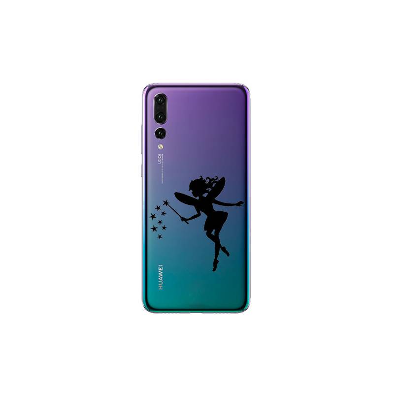Coque transparente Huawei P30 Pro magique fee noir