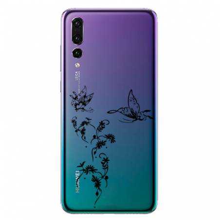 Coque transparente Huawei P30 Pro feminine envol fleur