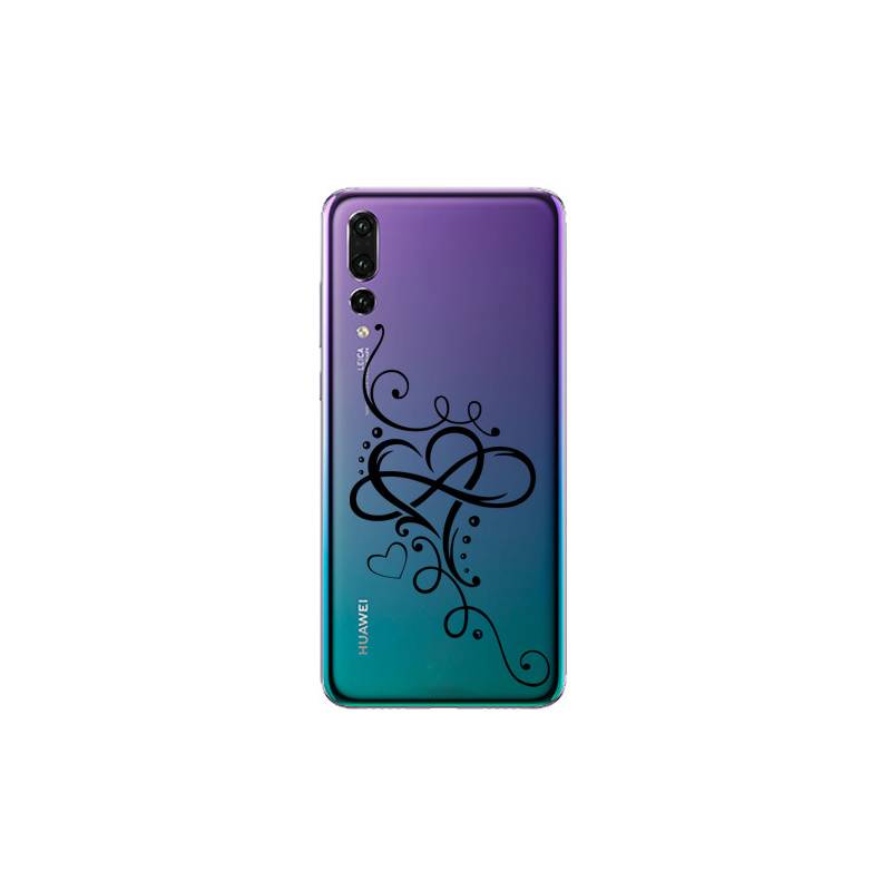 Coque transparente Huawei P30 Pro feminine cœur infini