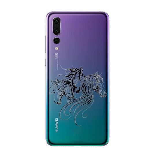 Coque transparente Huawei P30 Pro chevaux