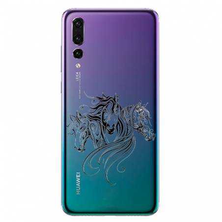 Coque transparente Huawei P30 Pro chevaux