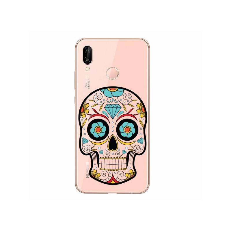 Coque transparente Huawei P30 Lite tete mort huawei p30 coque transparente