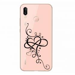 Coque transparente Huawei P30 Lite feminine cœur infini