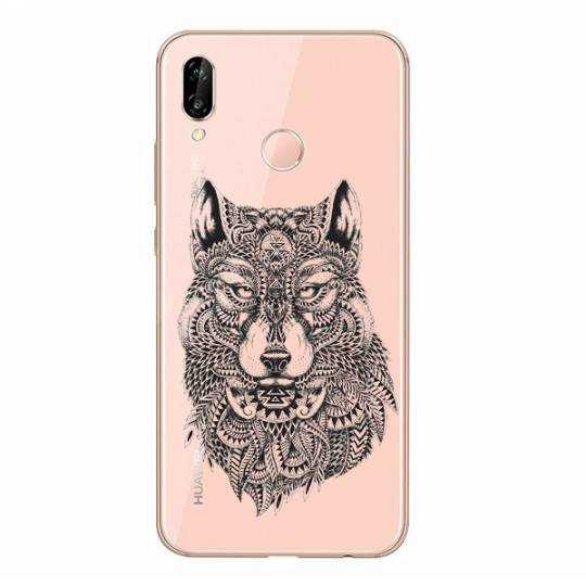 Coque transparente Huawei P30 Lite loup