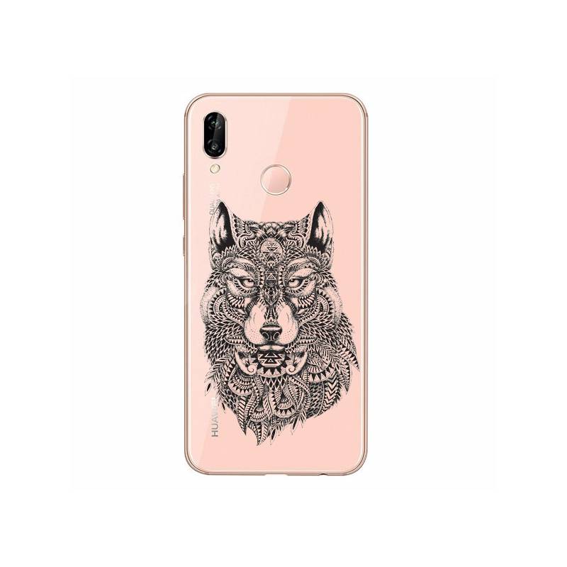 Coque transparente Huawei P30 Lite loup