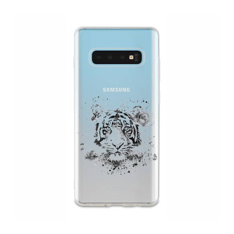 Coque transparente Samsung Galaxy S10e tigre