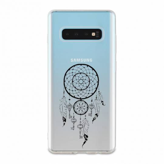 Coque transparente Samsung Galaxy S10 feminine attrape reve cle